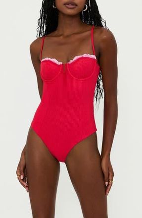 Beach Riot Scarlet One-Piece Swimsuit in Holly Jolly at Nordstrom Rack, Size Medium