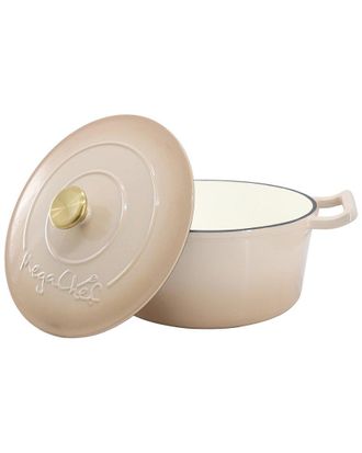MegaChef 5.3Qt Round Enameled Cast Iron Casserole