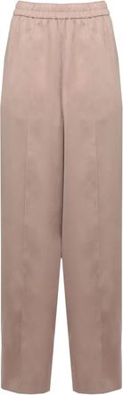 Fabiana Filippi Rechte broek - Dames - Straight fit broeken - Bruin - S - Broeken