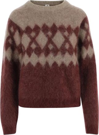 The Garment Stretch Mohair Trui - Dames - Ronde hals truien - Veelkleurig - 3XS - Nylon - Truien & Vesten