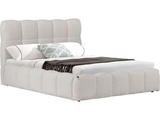 Habitat & Jardin Cama con arc&oacute;n de tela beige 160x200 cm