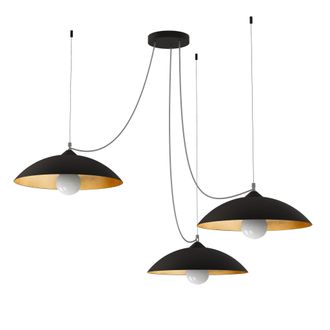 Lumicom Dream L&aacute;mpara De Techo Negro Hoja 3 Luces