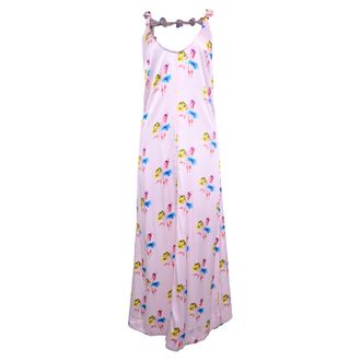 Ganni Ganni Floral Printed Midi Slip Dress in Multicolor Silk