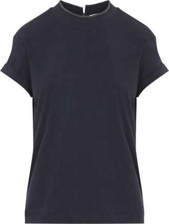 Brunello Cucinelli Mujer, Camisetas, Azul, Talla: M