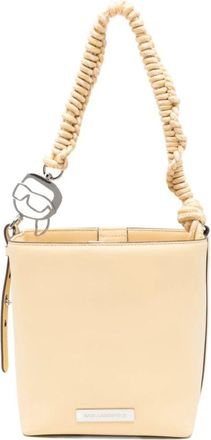Karl Lagerfeld Tassen, Dames, Beige, ONE Size, Bolso Cesto Vainilla Logo Karlito Metal