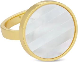 DESIGN LETTERS Anello con dettaglio intarsiato - Oro