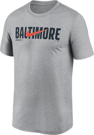 Nike Baltimore Orioles Swoosh Legend Nike Mens Dri-FIT MLB T-Shirt in Grey | NKGK06GOLE-RSQ