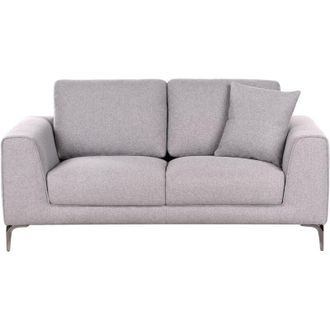 Beliani Beliani - Sofá tapizado de tela 2 plazas cómodo sala de estar moderno gris Reinen