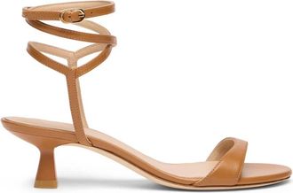 Stuart Weitzman Nudist Wrap 50 - Dames - Sandalen met hakken - Bruin - 36 EU - Schoenen