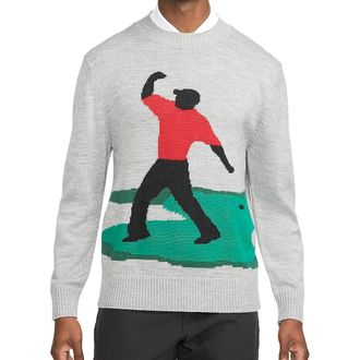 Nike Tiger Woods Knit Golf Crew Sweater Grey DA4151-063