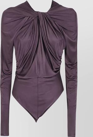 Balmain twist detail long-sleeve bodysuit