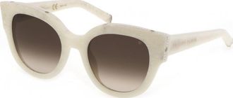 Philipp Plein Womens SPP026S-5309YL SPP026S 53 09YL Sunglasses - Beige - One Size