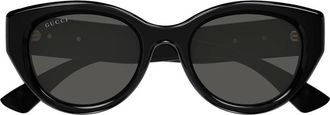 Gucci Sunglasses, female, Black, Size: 52 MM Cat-eye Sunglasses