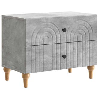 vidaXL Armario De Noche Con Caj&oacute;n Gris Hormig&oacute;n 62 X 34,5 X 48 Cm Vidaxl