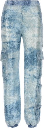 Le Twins Blue Polyester Cargo Womens Pants