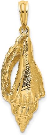 Diamond2Deal 14k Yellow Gold Polished Elongated Shell Charm