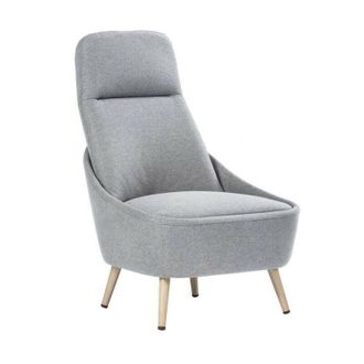 Dmora Sedia Azzio, Seduta da attesa per ufficio, Poltrona ergonomica, 77x65h100 cm, Grigio