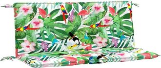 vidaXL Cojines Para Banco De Jard&iacute;n 2 Uds Tela Multicolor 120x50x7 Cm Vidaxl