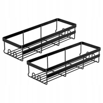 OEM Set Estante Mural Ba&ntilde;o Negro Almacenaje Accesorio