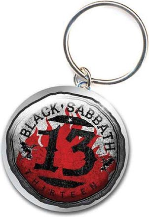 Black Sabbath Keyring Keychain 13 Flame Circle band logo Official metal One Size