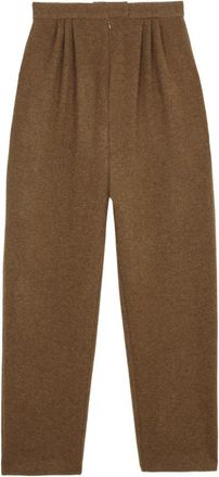 Cortana Single Cashmere Broek - Dames - Broeken - Bruin - XL - Broeken