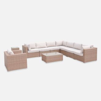 Sweeek Conjunto De Jard&iacute;n De Resina Tejida, 8 A 10 Plazas