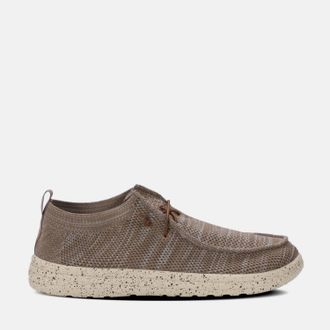 Lamofootwear Mens Michael Knit Lamolite Deck Shoe In Beige