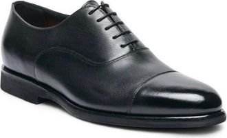 Santoni Darian Oxford Shoe in Black Smooth at Nordstrom, Size 11.5