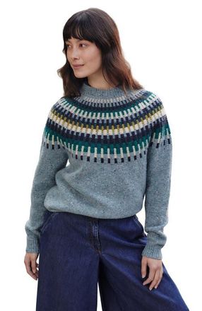 Celtic & Co. Stitch Yoke Sweater in Skylight at Nordstrom, Size X-Large