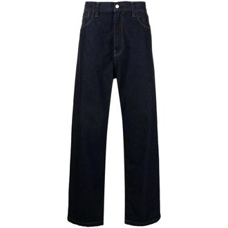 Carhartt Work in Progress Carhartt Wip, Straight Jeans, male, Blue, Size: W30 Navy Blue Denim Wide Leg Jeans