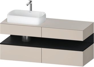 Duravit Duravit - Qatego Consola Mueble Bajo Lavabo, 2 Cajones, 2 Cajones