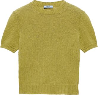 Prada Short Sleeve Cashmere Sweater