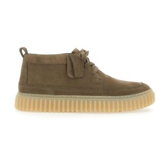 Clarks Schoenen, Heren, Groen, 44 1/2 EU, Leer, Torhill Lace Hi