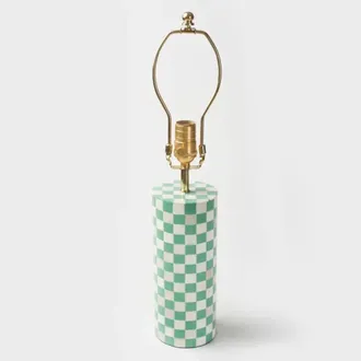 Mela Artisans Checkered Bone Inlay Table Lamp Base in Mint at Nordstrom