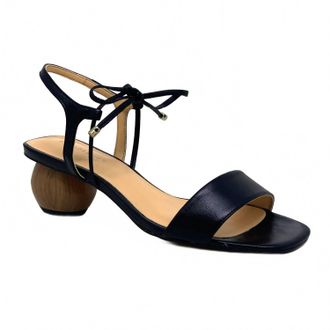 Bruno Menegatti Womens Annette Leather Sandal In Black