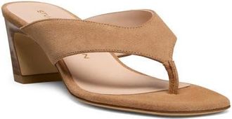Stuart Weitzman Stassi 50 Thong Sandal in New Camel at Nordstrom, Size 5.5