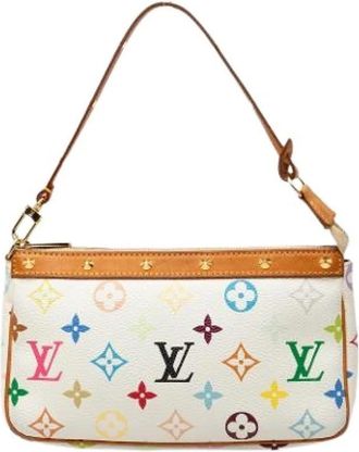 Louis Vuitton Pre-owned Pochette Accessoires - Dames - Vintage Schoudertas - Wit - ONE Size - Leer - Vintage
