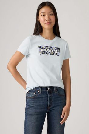 Levi's Perfect Tee - Donna - L - Blu / Batwing Fill Country Air