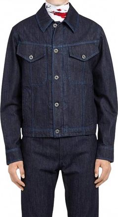 Ferragamo Mens Denim Jacket In Blue