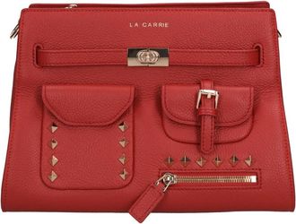 La Carrie Rock Poket Med Bag - Dames - Schoudertassen - Rood - ONE Size - Leer - Tassen