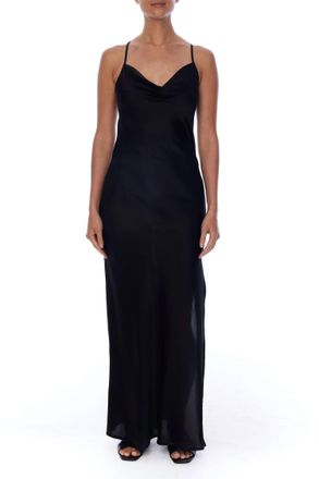 LBLC The Label Camila Cowl Dress In Black