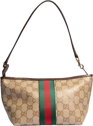 Gucci (WMNS) Gucci Small Pouch with Strap and Web Sand Dark Brown 876055-FAF8R-8547