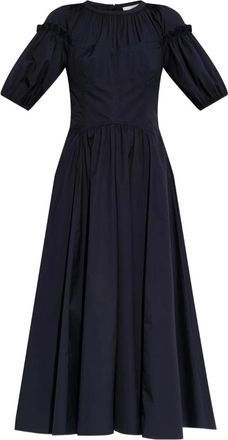 Ulla Johnson Abito midi con maniche a palloncino - Blu