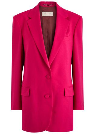 Dries Van Noten Basti Wool-blend Blazer - Fuchsia - L (UK14 / L)