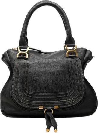 Chlo&eacute; Pre-owned Marcie Handbag - Dames - Vintage Handtas - Zwart - ONE Size - Leer - Vintage
