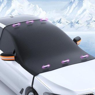 No Brand Funda De Invierno Para Parabrisas, Funda Plegable Para Parabrisas De Coche Con 6 Imanes Para Proteger Contra La Nieve, El Hielo, Las Heladas, El Polvo