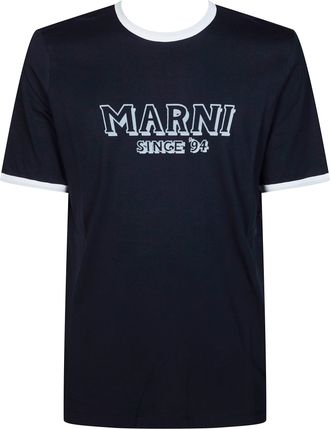 Marni Black Crew Neck Logo T-Shirt