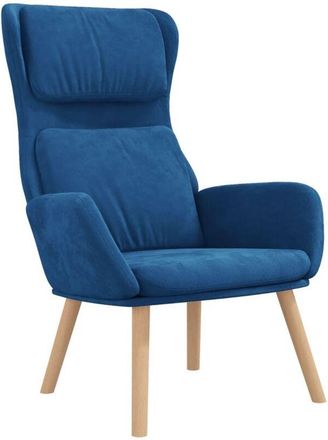vidaXL Sill&oacute;n De Relax De Terciopelo Azul Vidaxl
