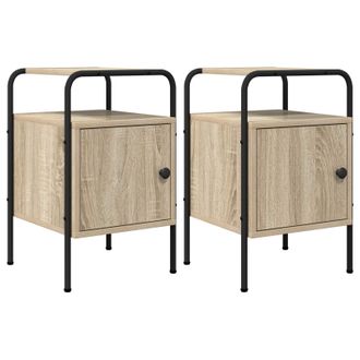 vidaXL Mesa De Noche 2 Uds. Roble Sonoma 35 X 36,5 X 56 Cm Vidaxl
