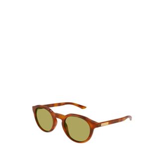 Gucci Round Frame Sunglasses - male - Gucci - Sunglasses - Brown - 48 MM - Accessories
